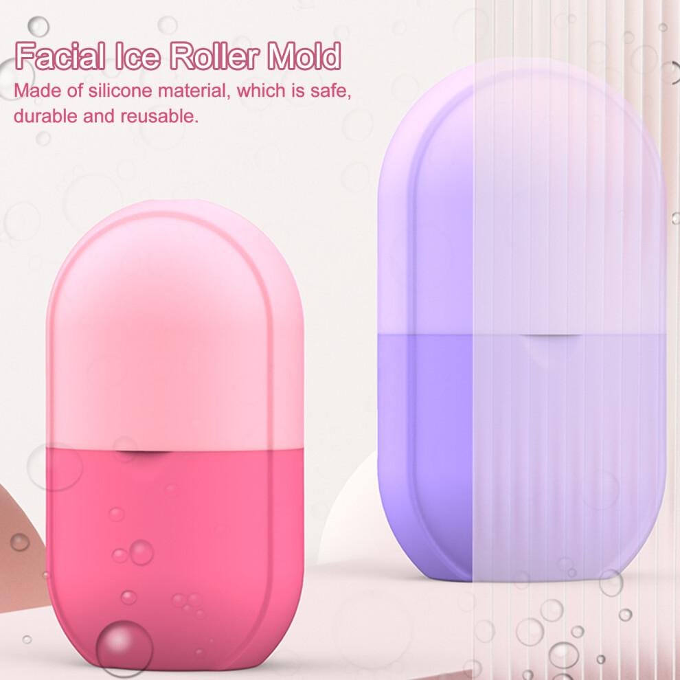 Facial Ice Roller Mold Holder 100ml Silicone, Reusable, Brighten & Tighten