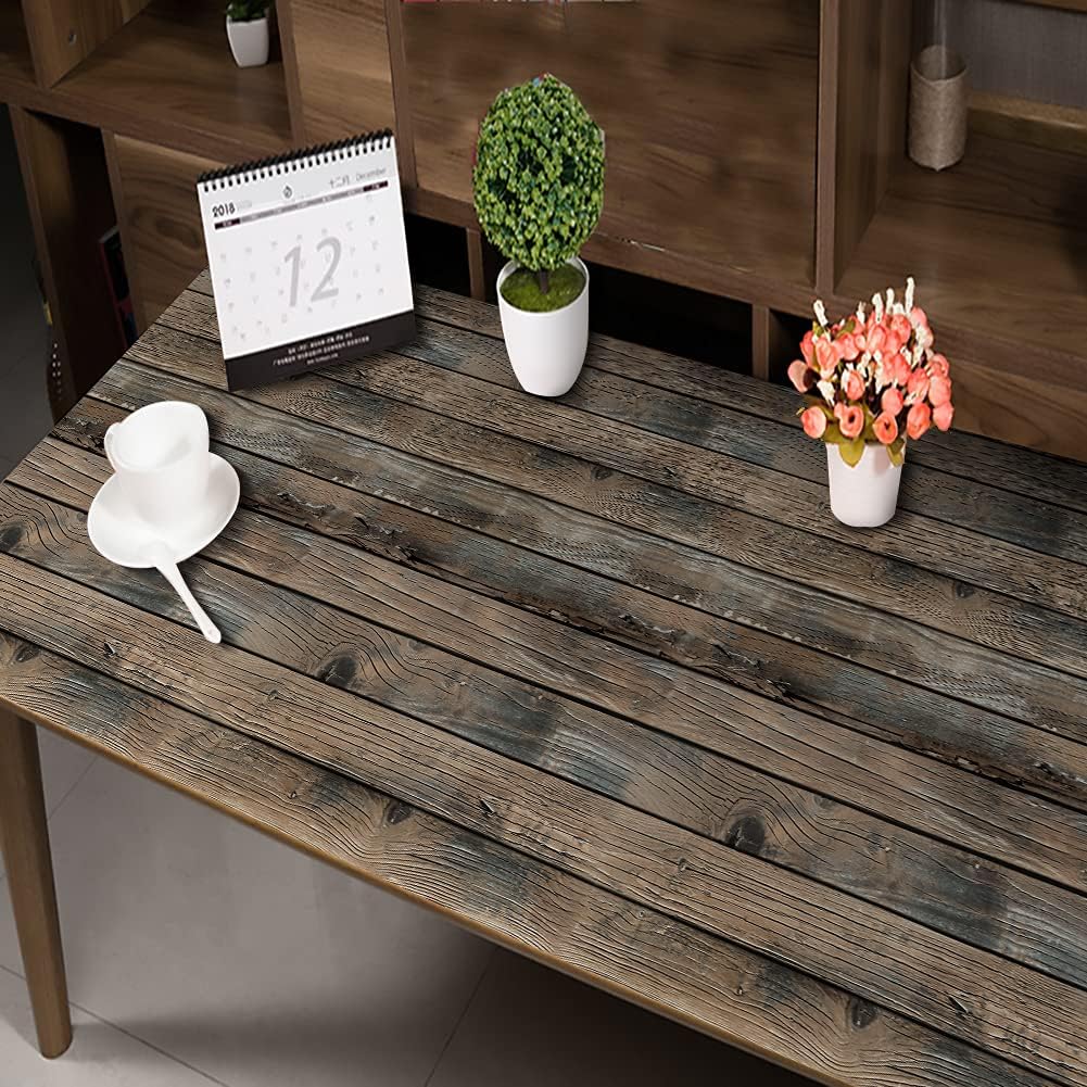 Retro umělá dřevěná tapeta se slupkou a lepením Samolepicí tapeta na dřevěné prkno v roli Snímatelná vinylová stěna pro restauraci