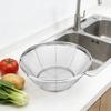 Stainless Steel Drain Basket Fast Drainage Microporous Kitchen Filter Mesh Strainer Basket for Kitchen Dishwasher Safe Multi-Functional Strainer