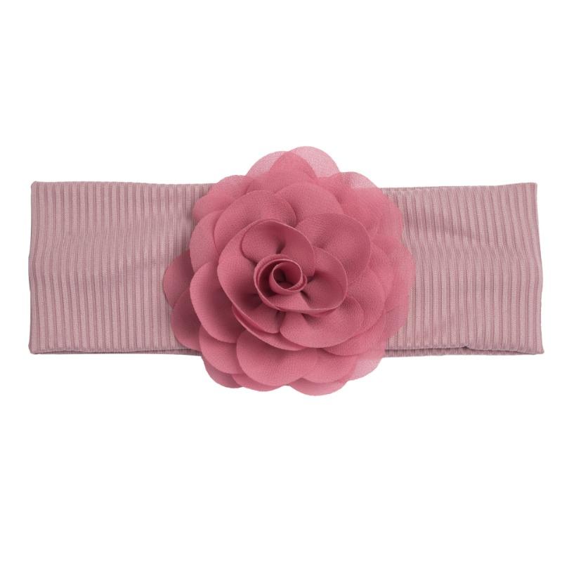 New baby headband headgear, cute children's ribbed wide-brimmed flower headscarf, baby headband.