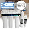 5 Stage 5-layer White Water Filter System Reverse Osmosis Filtration Drinking Fountain Home New