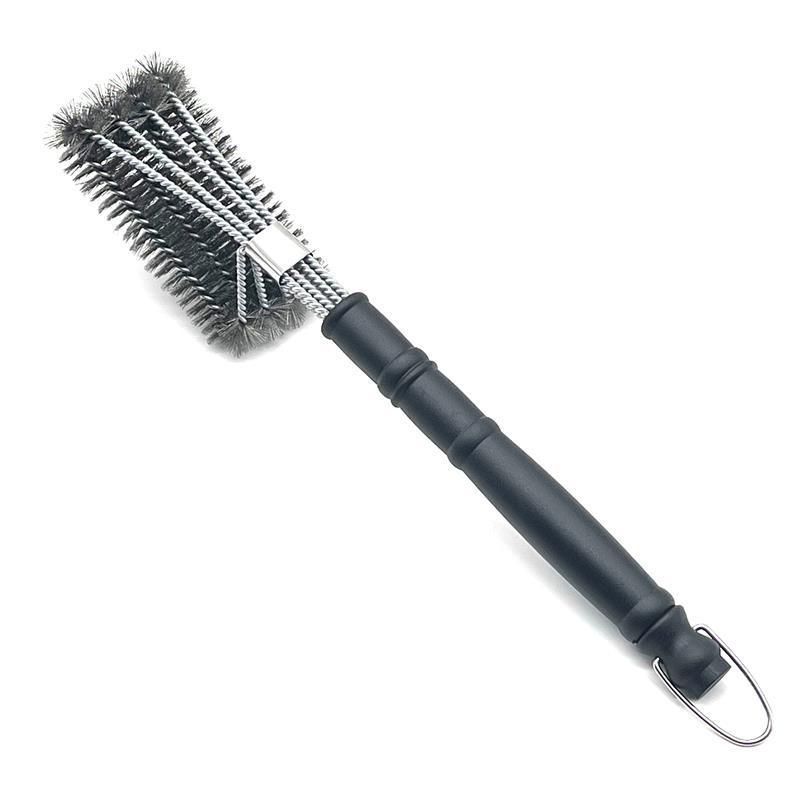Three-Headed Stainless Steel BBQ Cleaning Brush Tool