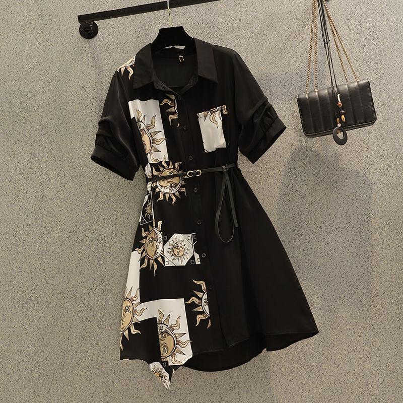 

Весенне-осеннее новое женское модное платье тонкой длины, новое закрытое укороченное платье с короткими рукавами XXXL чёрный