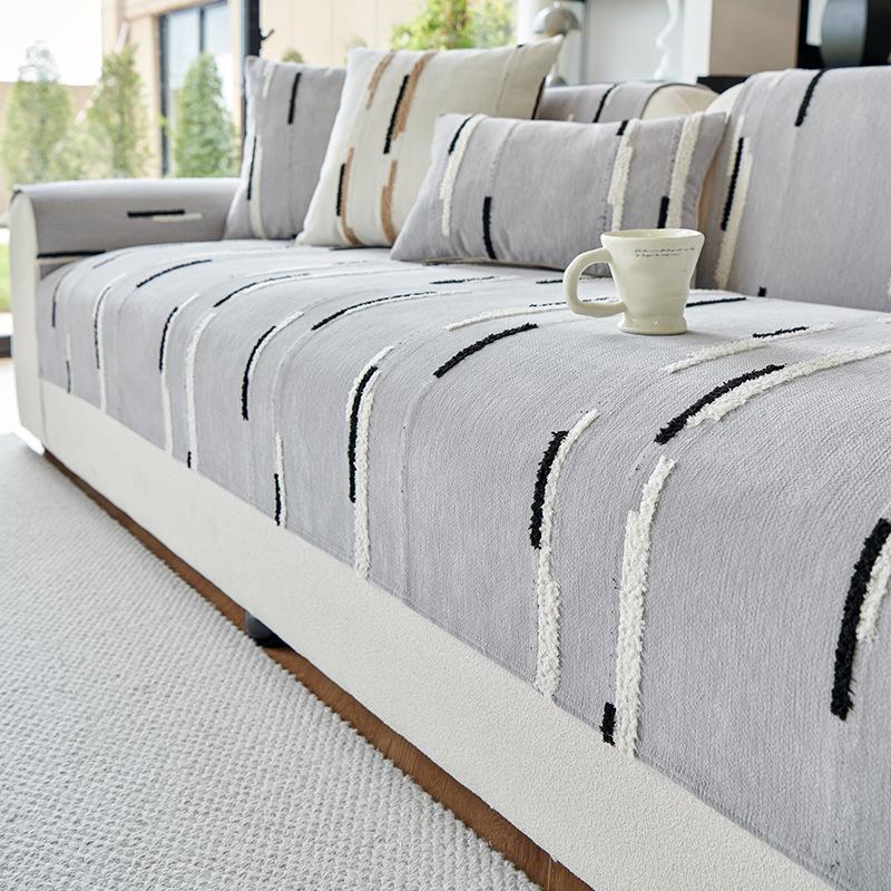 

Modern Minimalist Chenille Sofa Seat Cushion: Non-Slip, Universal Fit for All Seasons 30x50 cm Pillow Cover