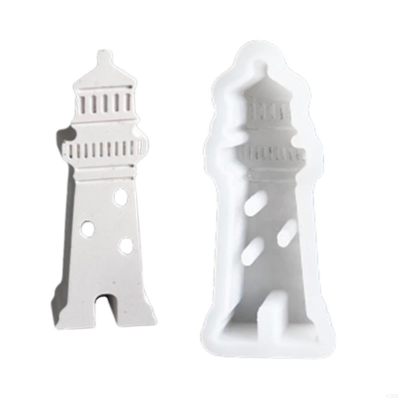 62KD Handmade Decors Silicones Lighthouse Mold Resins Casting Art Projects