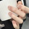 10Pcs Trendy Simple Solid Color Cat Eye Nail Art Fake Nails Long Lasting Fake Nails For Women Daily Office Party Manicure