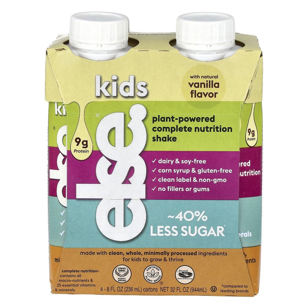 Kids, Plant-Based Powder Complete Nutritional Shake, Vanilla, 4 Pack, 256 Ml (8 Fl Oz) Each