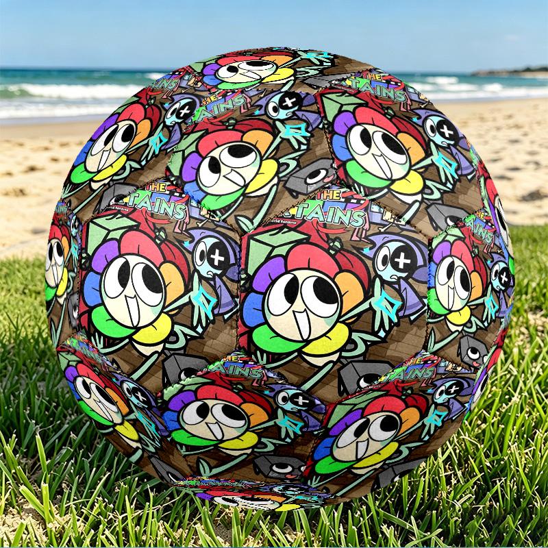 Dandy's World Print Size 5 Soccer Ball, PU Wear Resistant Football for Match Training and Daily Practice, Birthday Gift for Soccer Fans