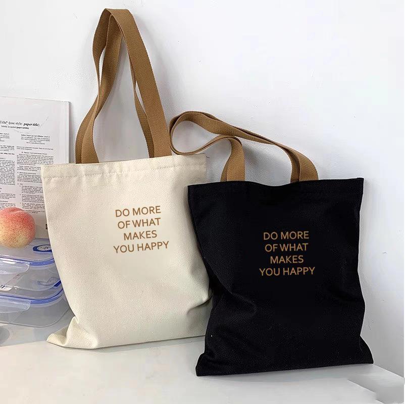 Simple Small Letter Casual Versatile Korean Style New Canvas Bag