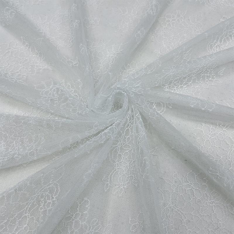 

Еластична чорна мереживна хустка з квітковим принтом і набір білизняних рукавичок білий