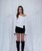 ROSEFRANTZ Unbalance Collar Button Knit [Ivory]
