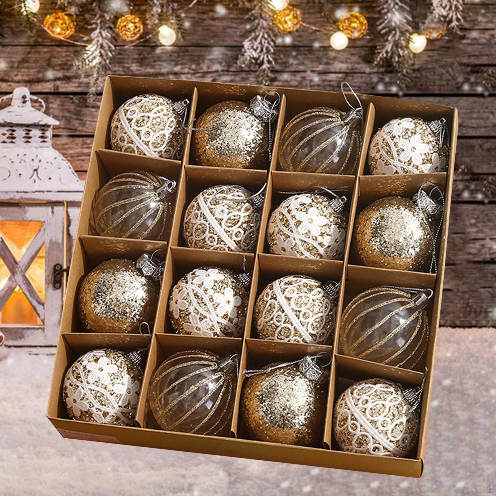 

16 шт. Рождественские шары, украшения, подвески, декоративные подвески, безделушки для дерева шампанского