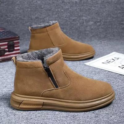 Warme Herrenschuhe Plateau Winter mit Pelz Stiefel für Männer Angebot Heißer Verkauf Neu Günstig Größe 45 44 Niedriger Preis Hohe Qualität Bequem
