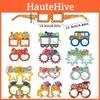 Season Theme Graduation Cartoon Pattern Paper Glasses Photography Decor Props