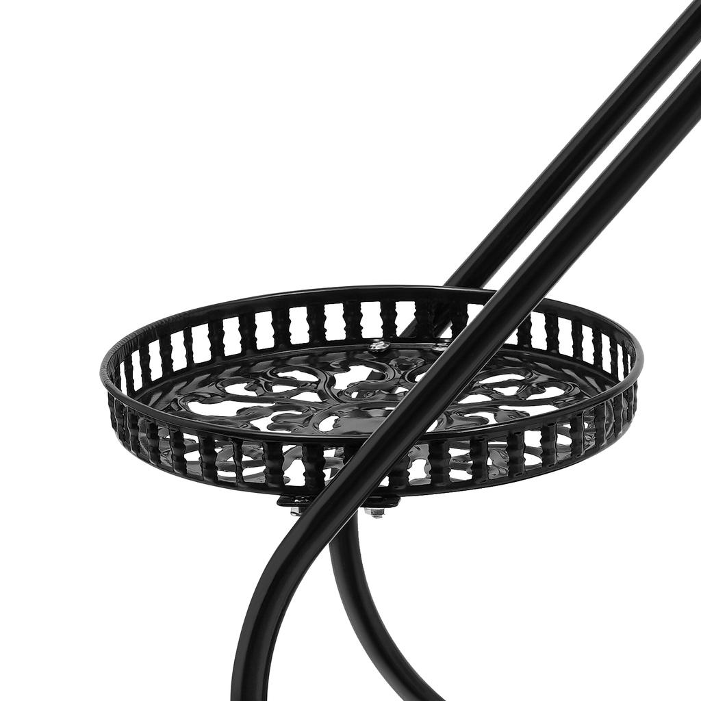 6 Potted Plant Stand, 4 Tier Plant Stand, Heart Flower Pot Stand for Breeding and Displaying Flowers, Plants Black Iron Office