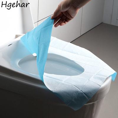 10 Pcs Disposable Toilet Seat Cover Portable Waterproof Safety Bathroom Accessories Closestool Mat for Camping Travel WC Covers