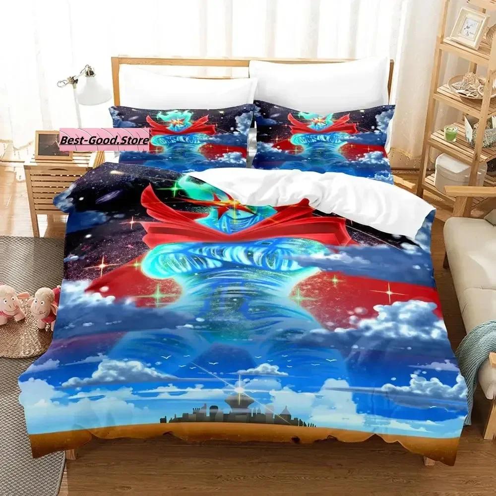 Nytt Tengen Toppa Gurren Lagann Sängklädesset Enkelt Twin Full Queen King Size Sängset Aldult Barn Sovrum 3D Anime Lakan Set