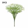 5Pcs Mixed Artificial Flowers Floral Arrangement Artificial Plant Artificial Eucalyptus Leaves Silver Dollar Leaves Home Decor