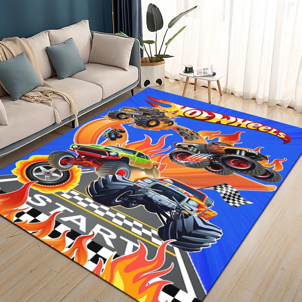 Hot Wheels 27 Style New Racing Car Cartoon Carpet Rug for Living Room Bedroom Home Sofa Decoration,Kids Play Non-slip Floor Mat