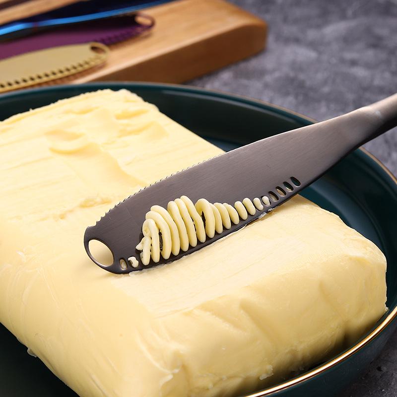 Gold Cream Western Style 430 Stainless Steel Butter & Cheese Spreading Knife.