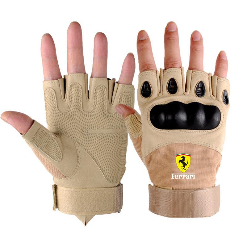 For Ferrari F430 488 458 F12 Roma 812 F8 599 612 FF F12 berlinetta Sport Climbing Tactical Gloves Hard Shell Motorcycle Gloves JB3