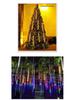 Solar-Powered LED Meteor Shower Lights: Waterproof, Colorful String Lights for Outdoor Decoration, Perfect for Festivals and Christmas Trees.