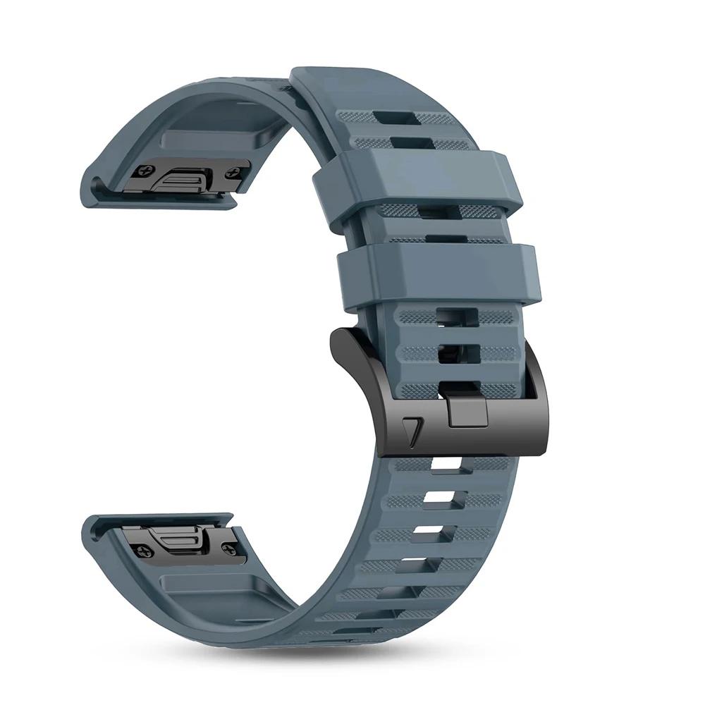 22mm 26mm Silicone QuickFit Band For Garmin Fenix7 7X 8 E 6 6X 5 5X/Epix Gen2/Instinct/Forerunner 970 Smart Sport Strap Bracelet