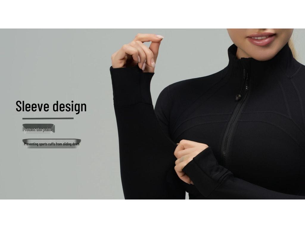 Luludarling Women's Slim Fit Stand-Up Collar Yoga Jacket