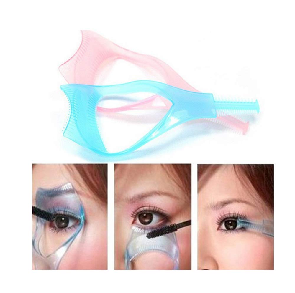 STK Mascara Guard Mascara Mascara Eyelash Beginner Set of Brush, Cover, Makeup, Women's, (Pink, 4)