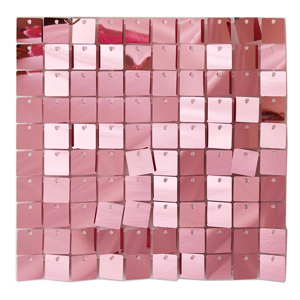 Square Shiny Snap-Lock Wind-Driven Sequin Panels for Background Wall Decoration