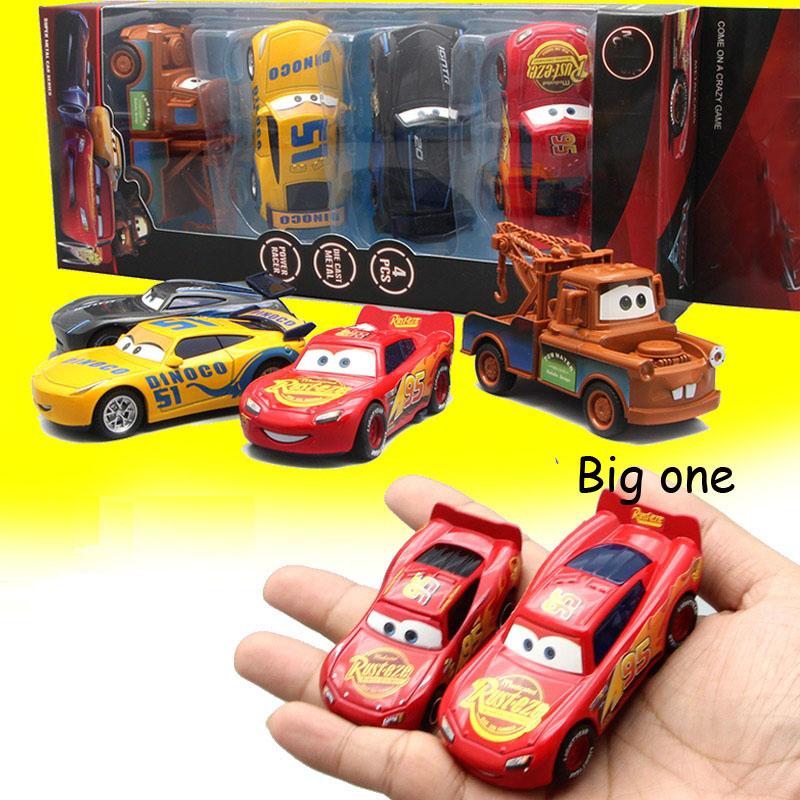 BIG SALE!!! Lightning McQueen Diecast Metal Alloy Cars Toys Cartoon Movie Vehicle Model Enligten Action Figure Toys For Children