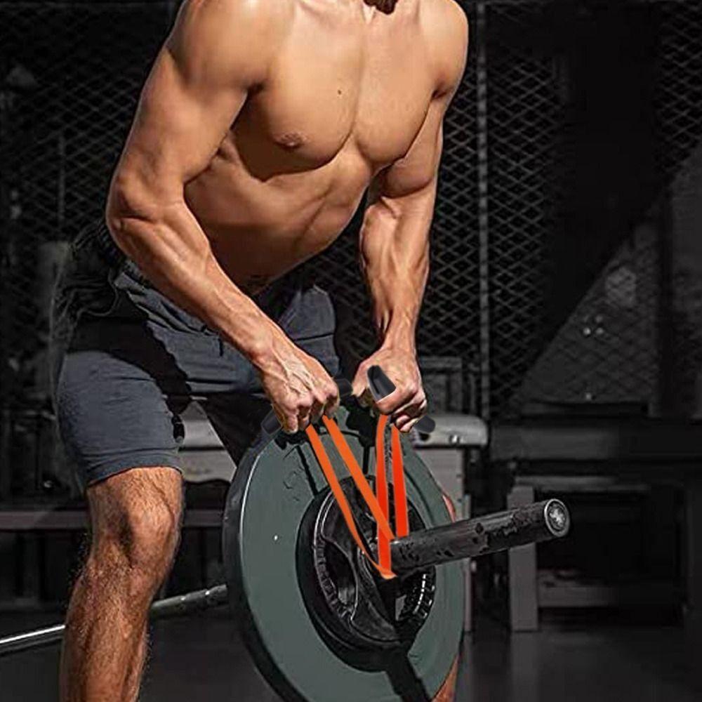 1 Pair Multifunctional Fitness Tranining Grip Handles Adjustable Horn Shape Handles Grips  Men/Women