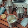 4 Pcs 350ml Outdoor Camping Portable 304 Stainless Steel Water Mug Set Stacking Travel Mug