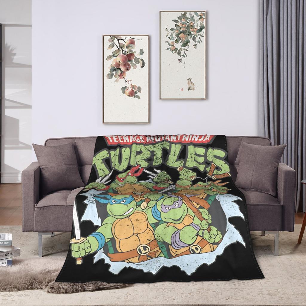 TMNT Durchbruch Flanelldecke Warme Weiche Überwurfdecke für Wohnkultur Reise Muster Tagesdecke Sofa Bettbezug
