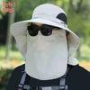 1Pcs Full Face Cover Fishing Hat Sun Cap Summer Hat Outdoor Anti UV Hiking Hat  Women Men
