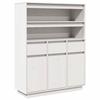 VidaXL Highboard White 89x34x116.5 Cm Solid Pine Wood, Sideboard, High Storage Cabinet, High Wooden Cabinet, 861112