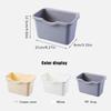 Beauty Salon Mobile Cart Hanging Basket Skin Care Tool Square Plastic Storage Box Kitchen Bathroom Organizers Container