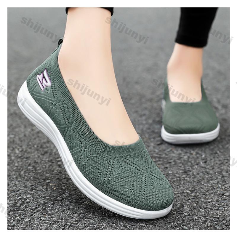 Comfortable Lightweight Summer Women Loafers Breathable Mesh Fashionable Casual Shoes Women's Hollowed Out Increase Flats