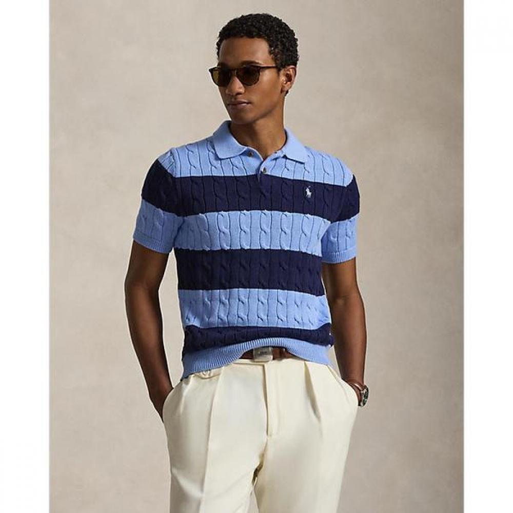 Polo Ralph Lauren Men S Cable Knit Stripe Polo Sweater mnpoSwe1n820122400 L
