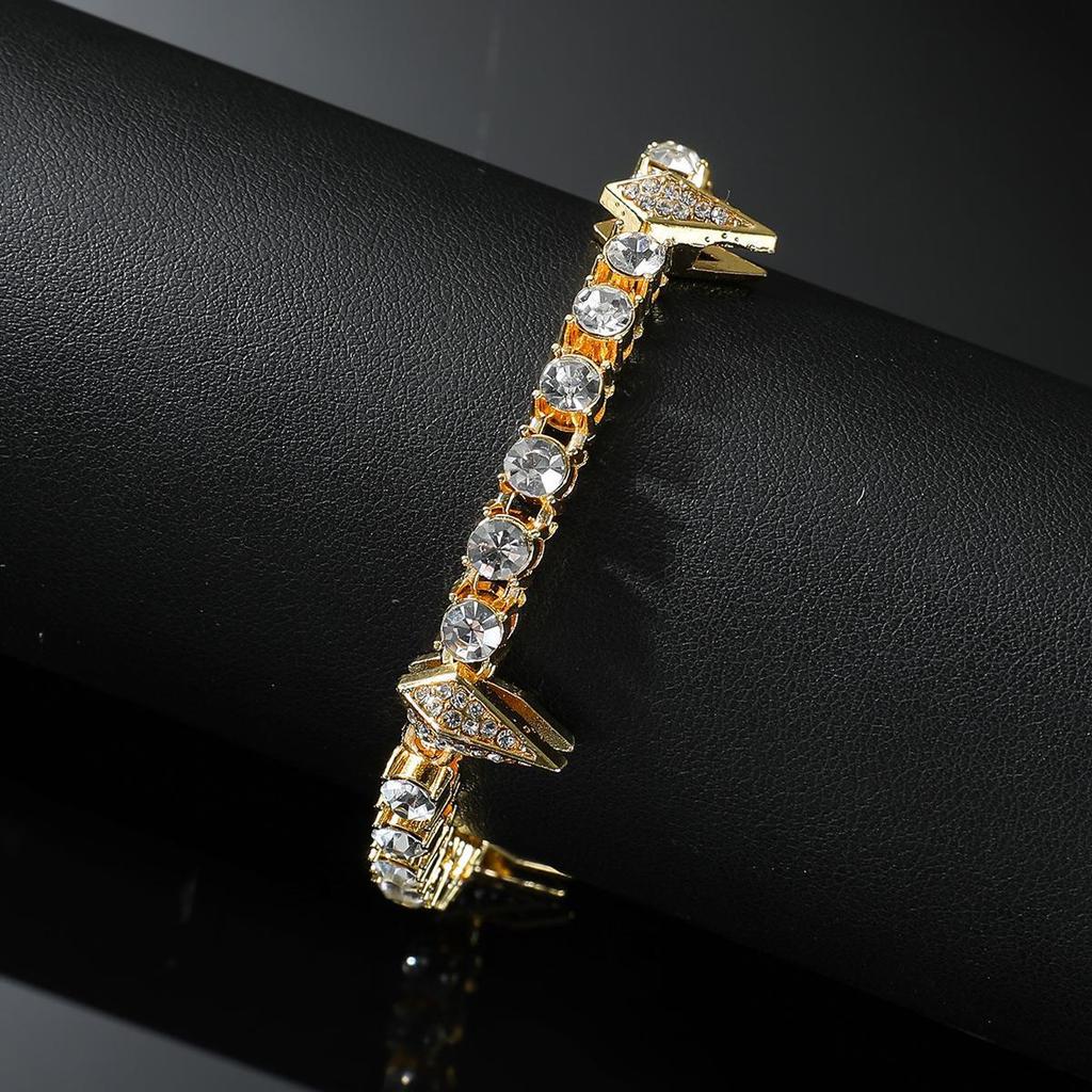 Black Panther Style Men's Diamond Tennis Bracelet & Sweater Chain