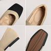 Women's Square Toe Mary Jane Flats Casual Ballet Shoes Walking Shoes with Adjustable Strap Slip On Comfortable Work Flats Soft Dressy Shoes for Women