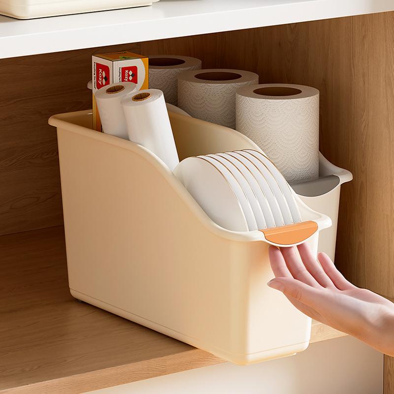 1/3pcs Multi-Functional Storage Box Set - Curved Space-Saving Design, Ideal for Home Organization & Cleaning Supplies Storage