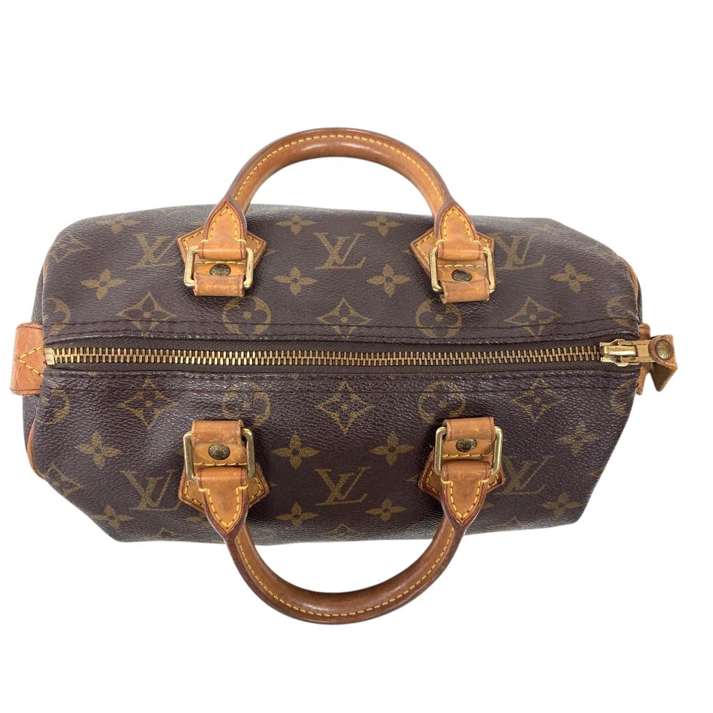 Used Louis Vuitton Monogram Speedy 25 M41528 Boston Bag Brown Authentic 1220