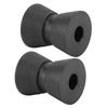 2Pcs Boat Trailer Roller 1.5 X 1.9in Nylon Anti Scratch Bow Roller Assembly for Yacht Marine Motorboat Black