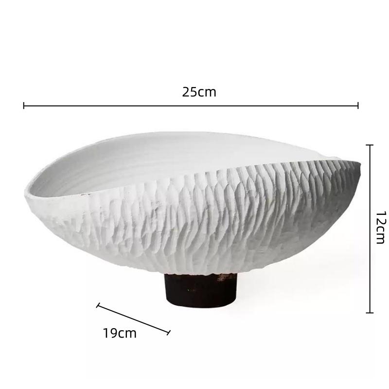 

Resin Handicraft Petal Fruit Bowl Tray Desktop Storage Container Shell Shape Decorative Figurines Home Decoration Accessories