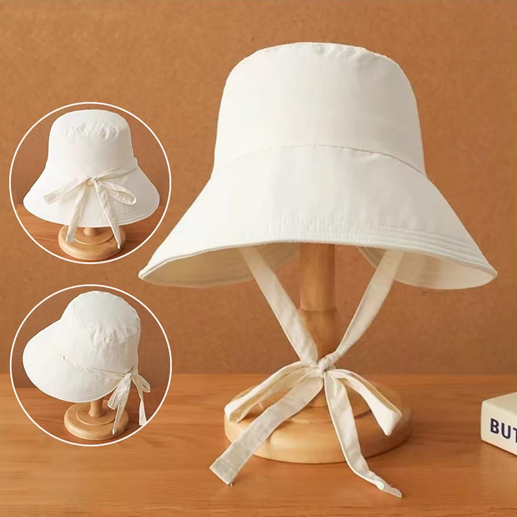 Summer Lace-up Bow Quick Drying Fisherman Hat Women Light Thin Wide Brim Bucket Cap Girls Lady Travel Beach Sunshade Basin Caps