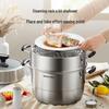 SUPOR 30cm 3-Layer 304 Stainless Steel Steamer Pot