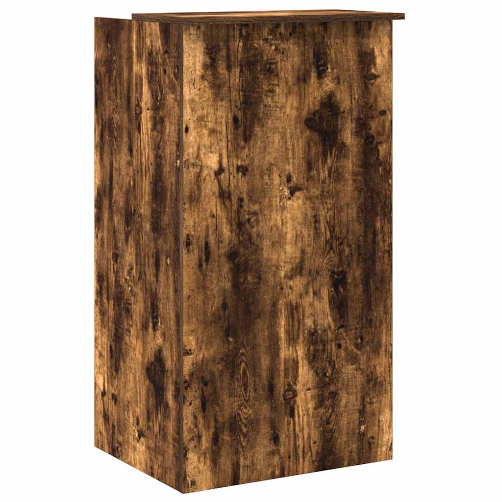 Vidaxl Biurko Recepcyjne Dąb Wędzony 55X50X103,5 Cm Drewno Klejone