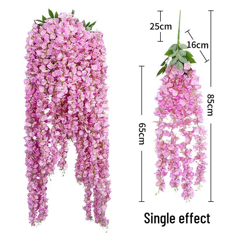 Artificial Wisteria Hydrangea Orchid String for Home Ceiling Decoration