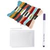 Cross Stitch Set 10 Color Embroidery Thread Water Soluble Cloth Needle Kit for Beginner